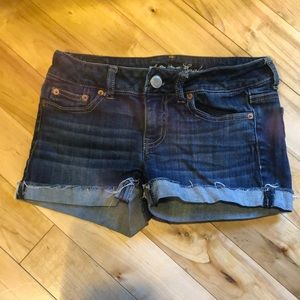 American eagle stretch jean denim shorts